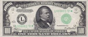 Стивен Гровер Кливленд на банкноте $1000