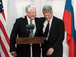 Билл Клинтон и Борис Ельцин
