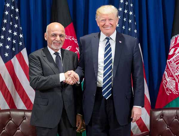 Президент США Дональд Трамп и президент Афганистана Ашраф Гани