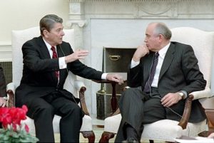 Рейган и Горбачев в Женеве